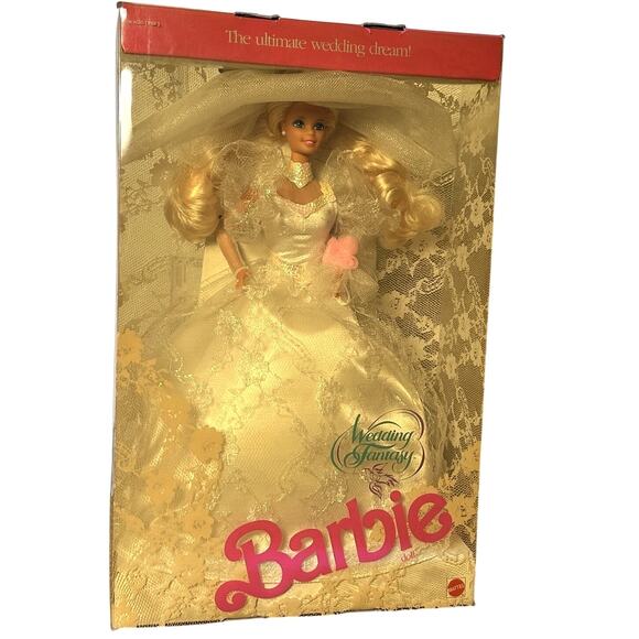 Wedding Fantasy Barbie Doll 1989 Mattel NEW Bridal Vintage Collectible - Picture 1 of 15